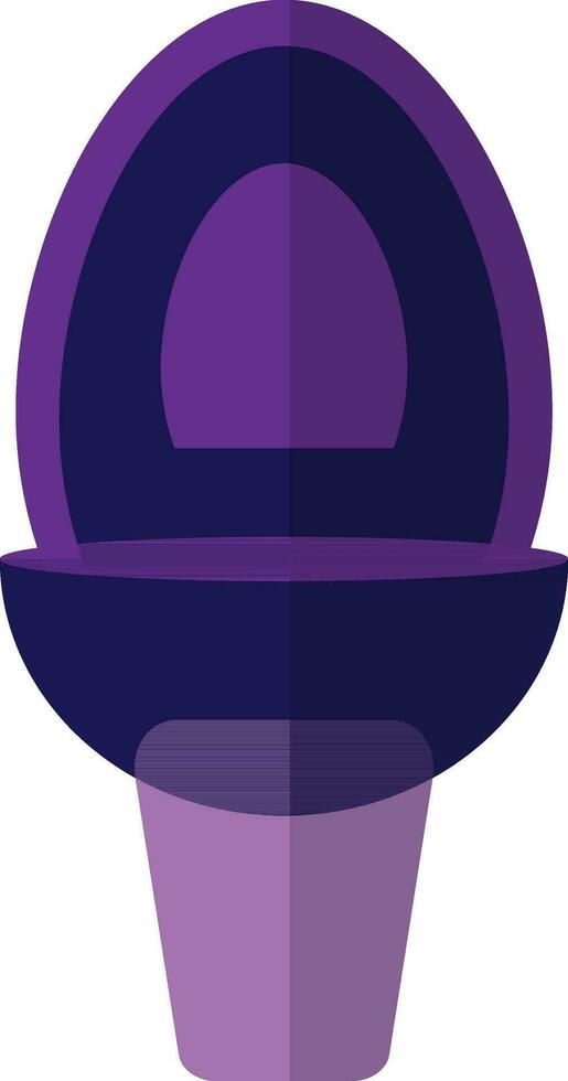 Isolated purple toilet seat in flat style. vector