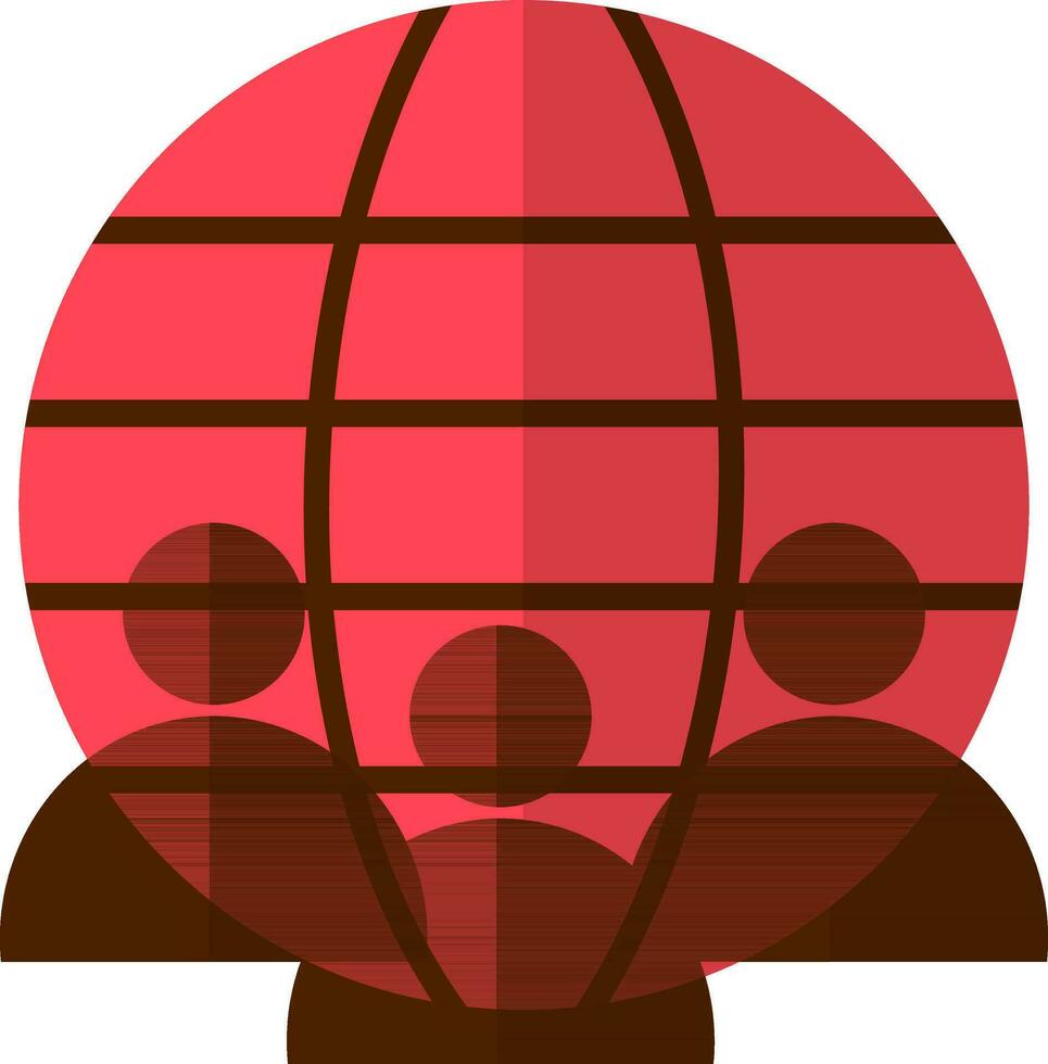 Character of brown faceless user. vector