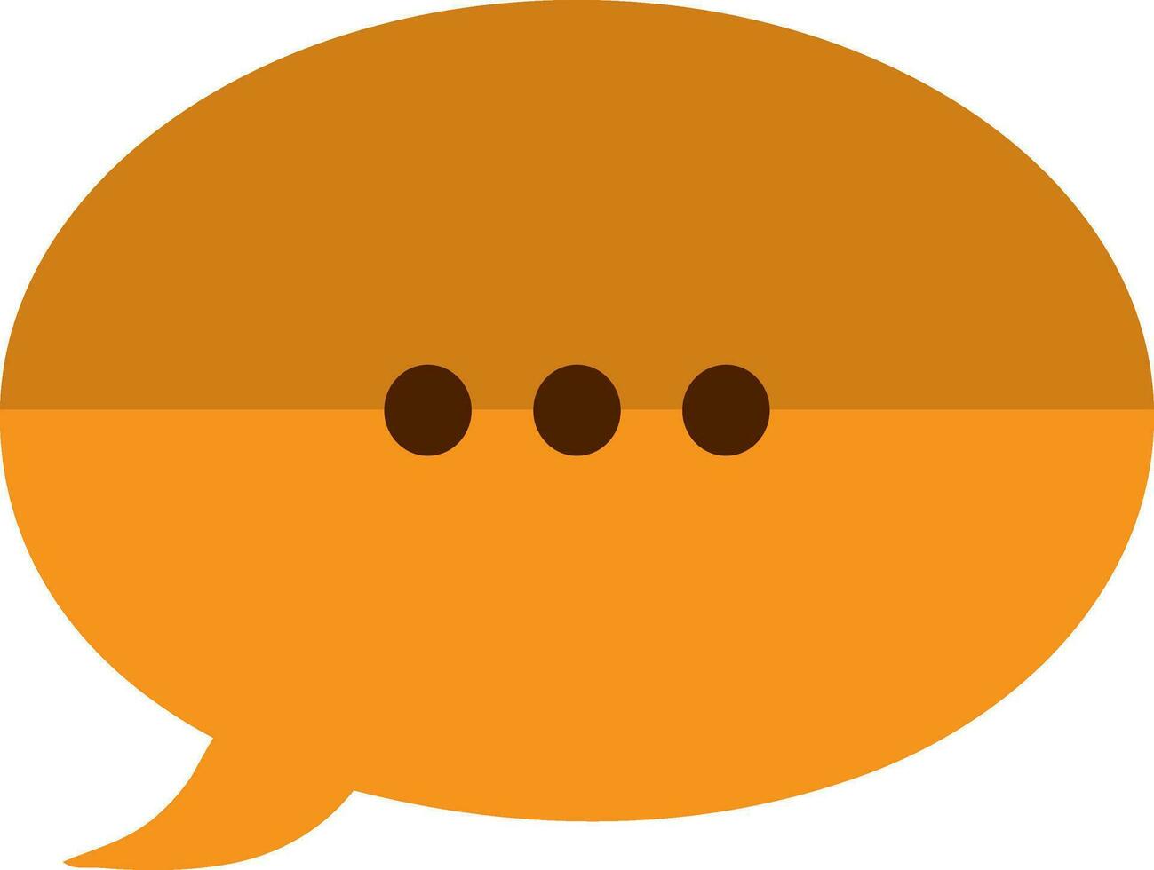 Flat style chatting box in orange and brown color. vector