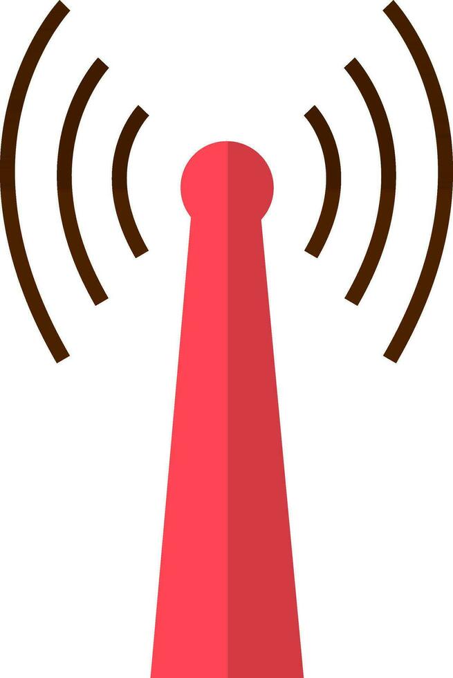 pink antenna on white background. vector