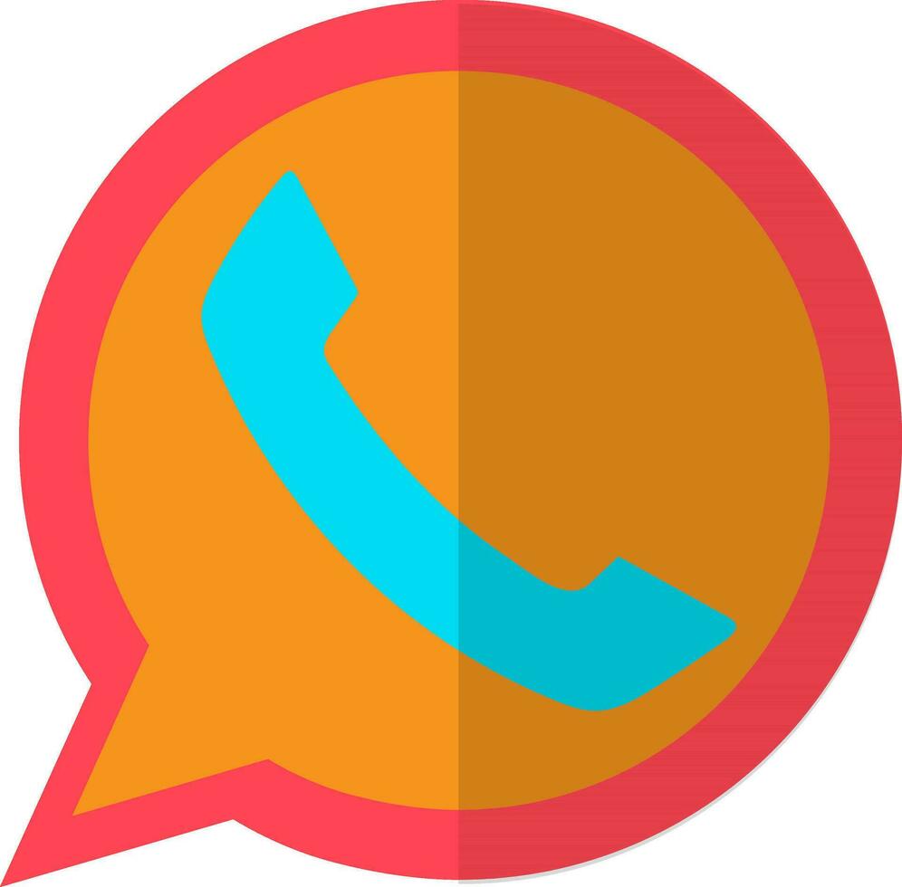 Whatsapp logo in orange and blue color. vector