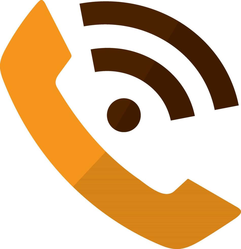 Call with wifi sign in flat style. vector