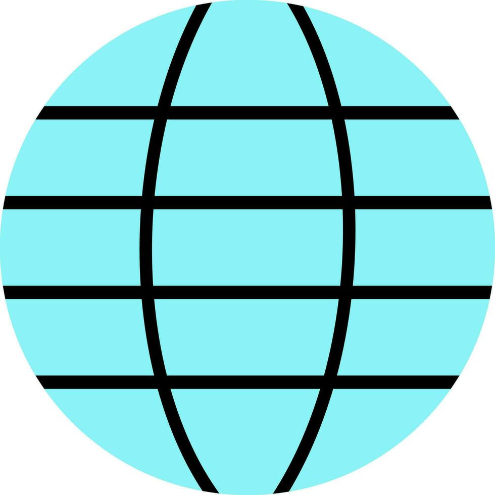 Earth globe in black and blue color. vector