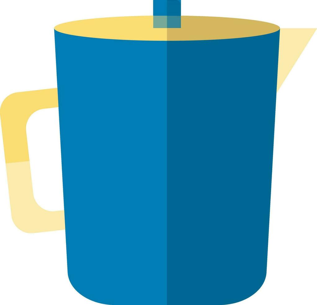 Blue jug on white background. vector