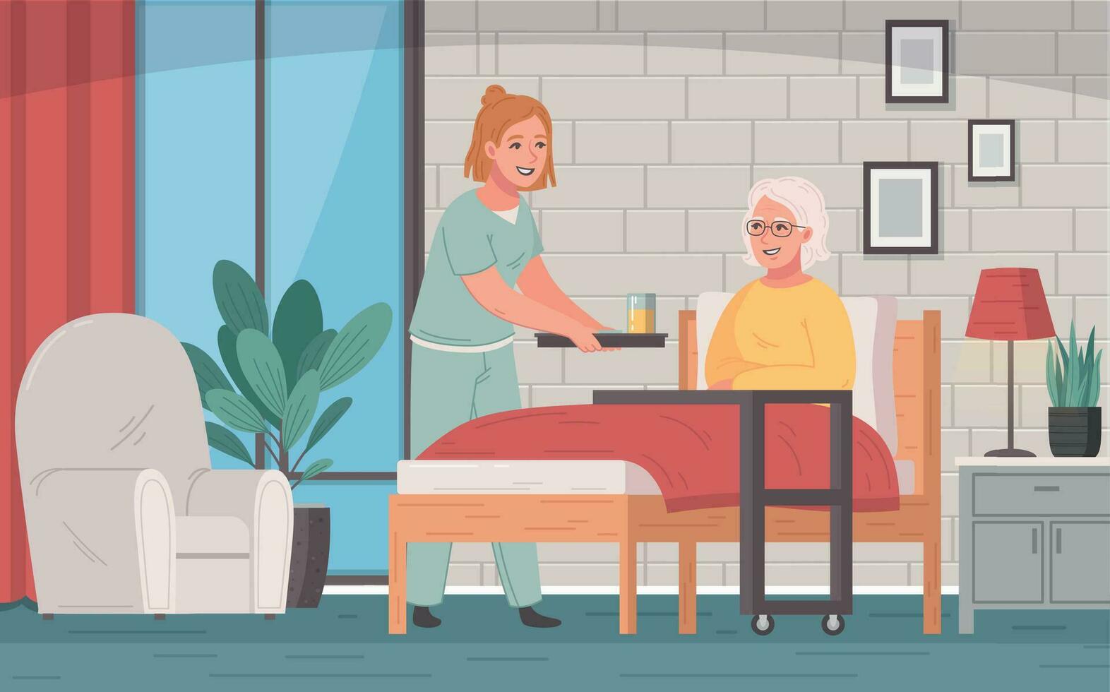 Elderly Care Concept vector