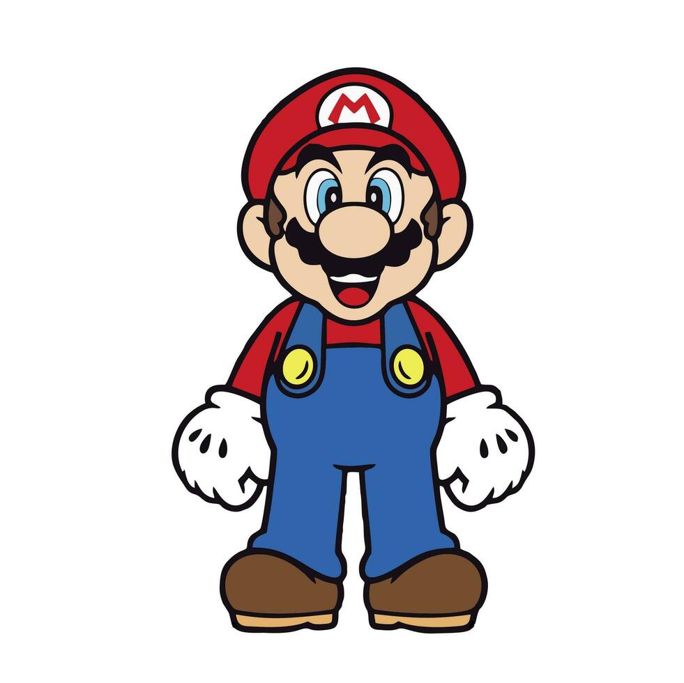 illustration of characters in super mario in vector cartoon fashion