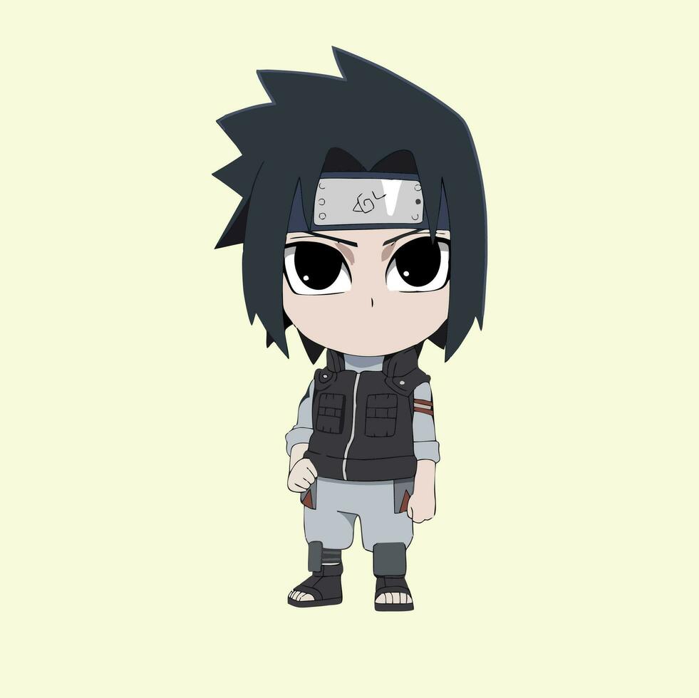 personaje ilustración en naruto anime vector