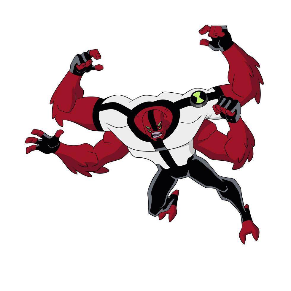 ben 10 allien illustrations for t-shirts, jackets, hoodies, children's clothes, stickers, posters and others vector