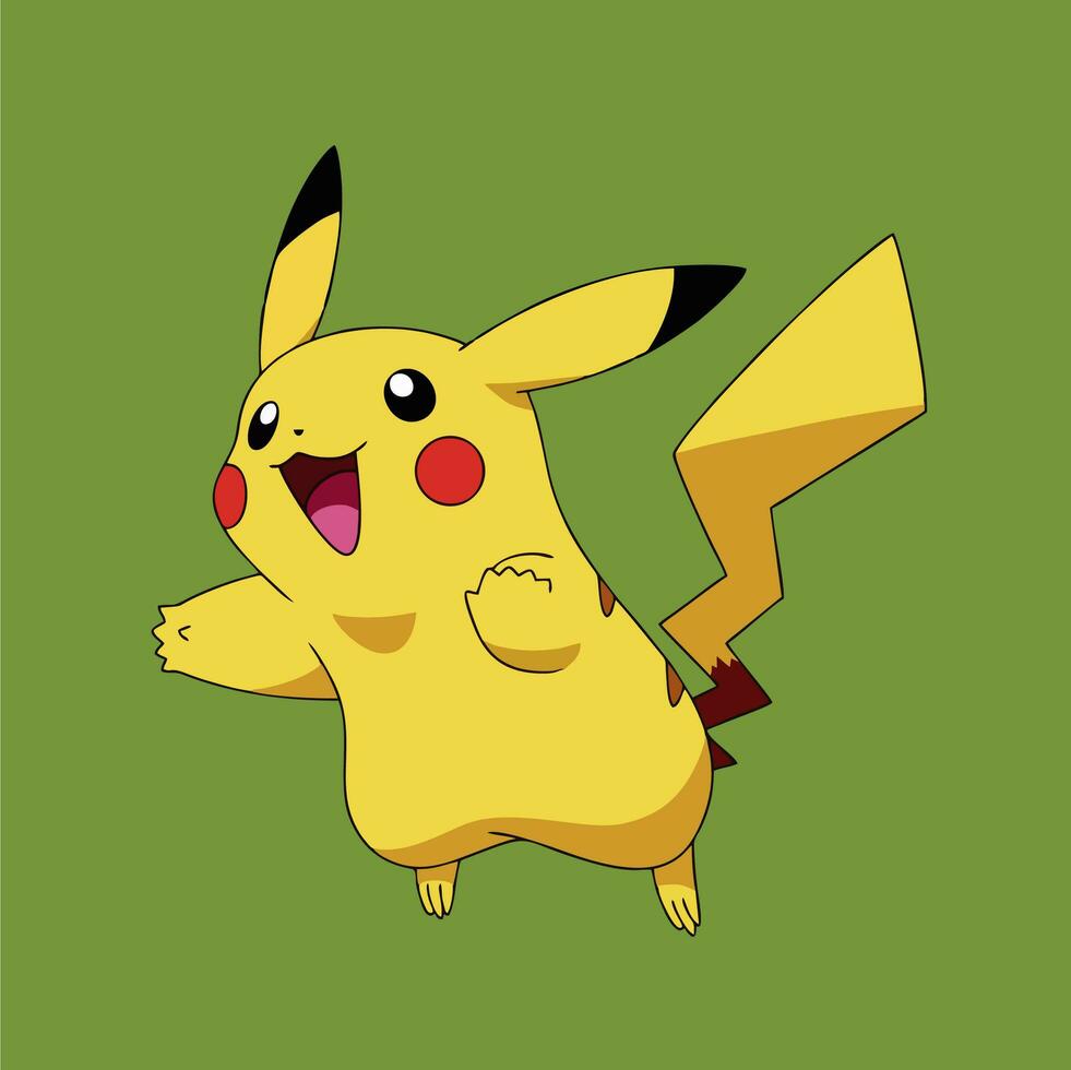 Pikachu vector art or vector illustration on pickachu