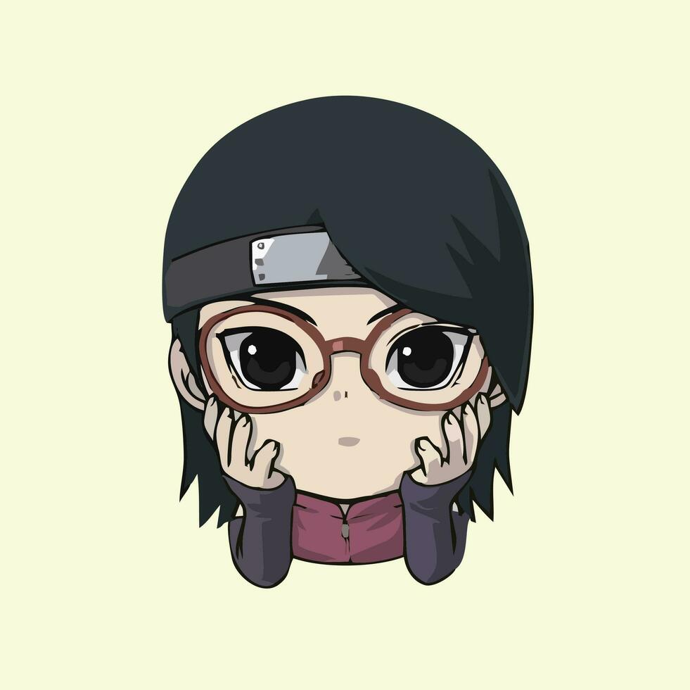 Character illustration in Naruto anime vector