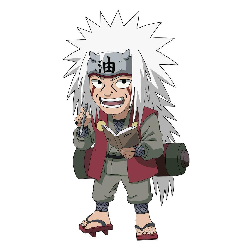 personaje ilustración en naruto anime vector