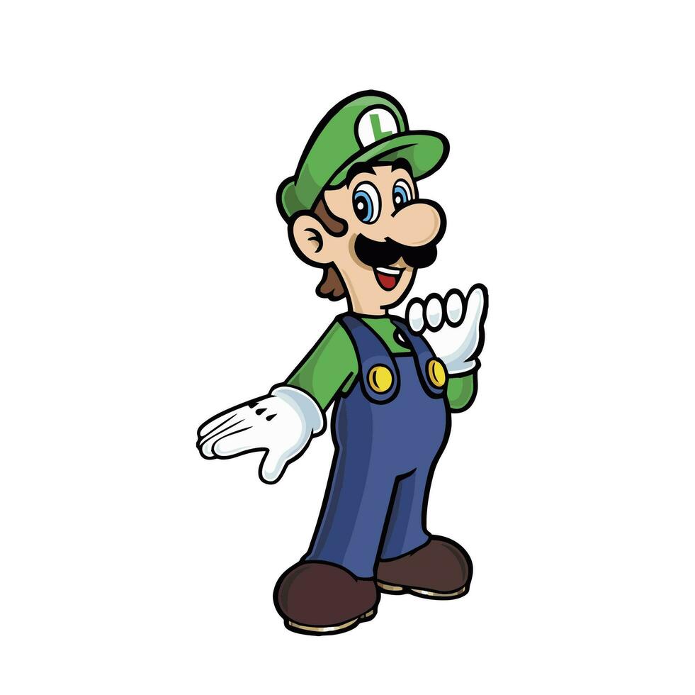 illustration of characters in super mario in vector cartoon fashion