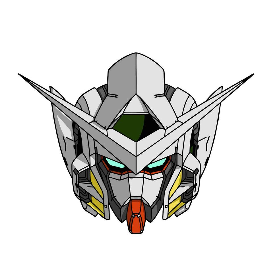 gundam dibujos animados robot combate uniforme ilustración vector