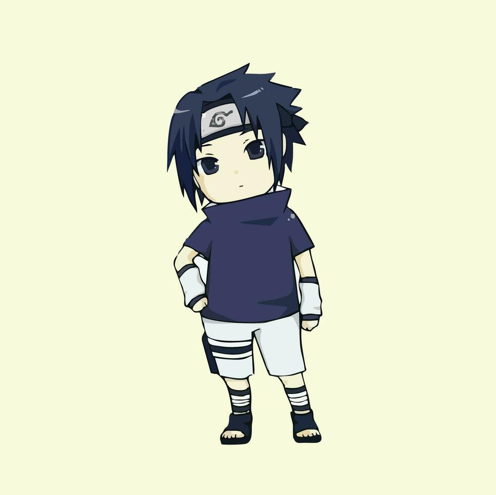 personaje ilustración en naruto anime vector