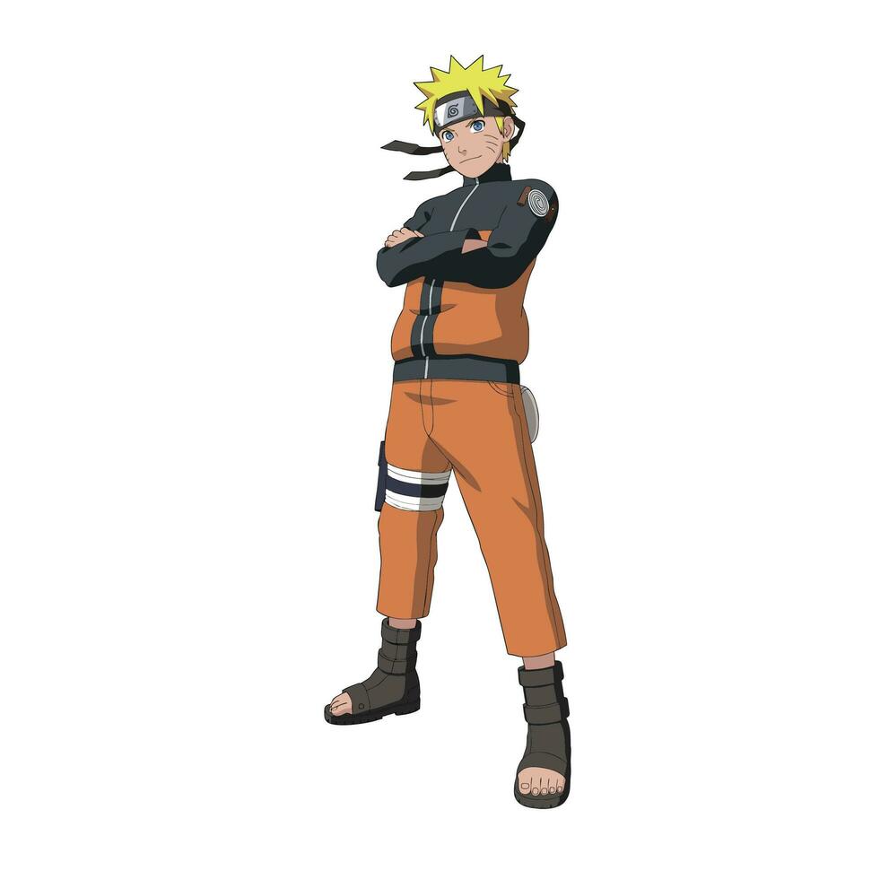 personaje ilustración en naruto anime vector