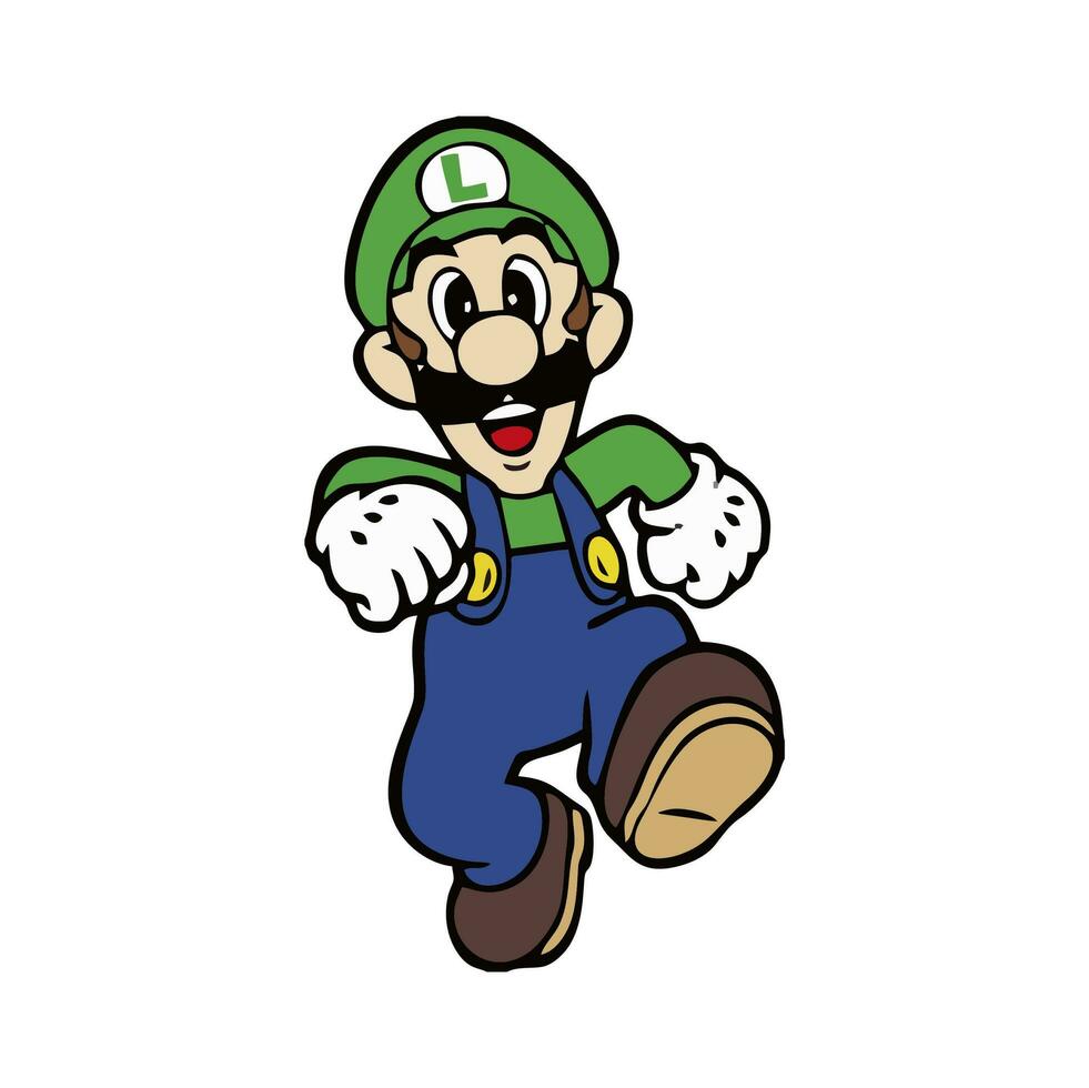 illustration of characters in super mario in vector cartoon fashion