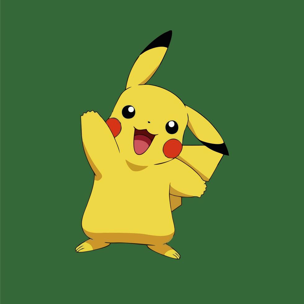 Pikachu vector art or vector illustration on pickachu