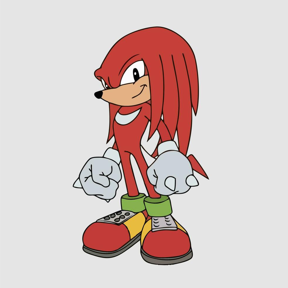 character illustration in sonic mode cartoon vector