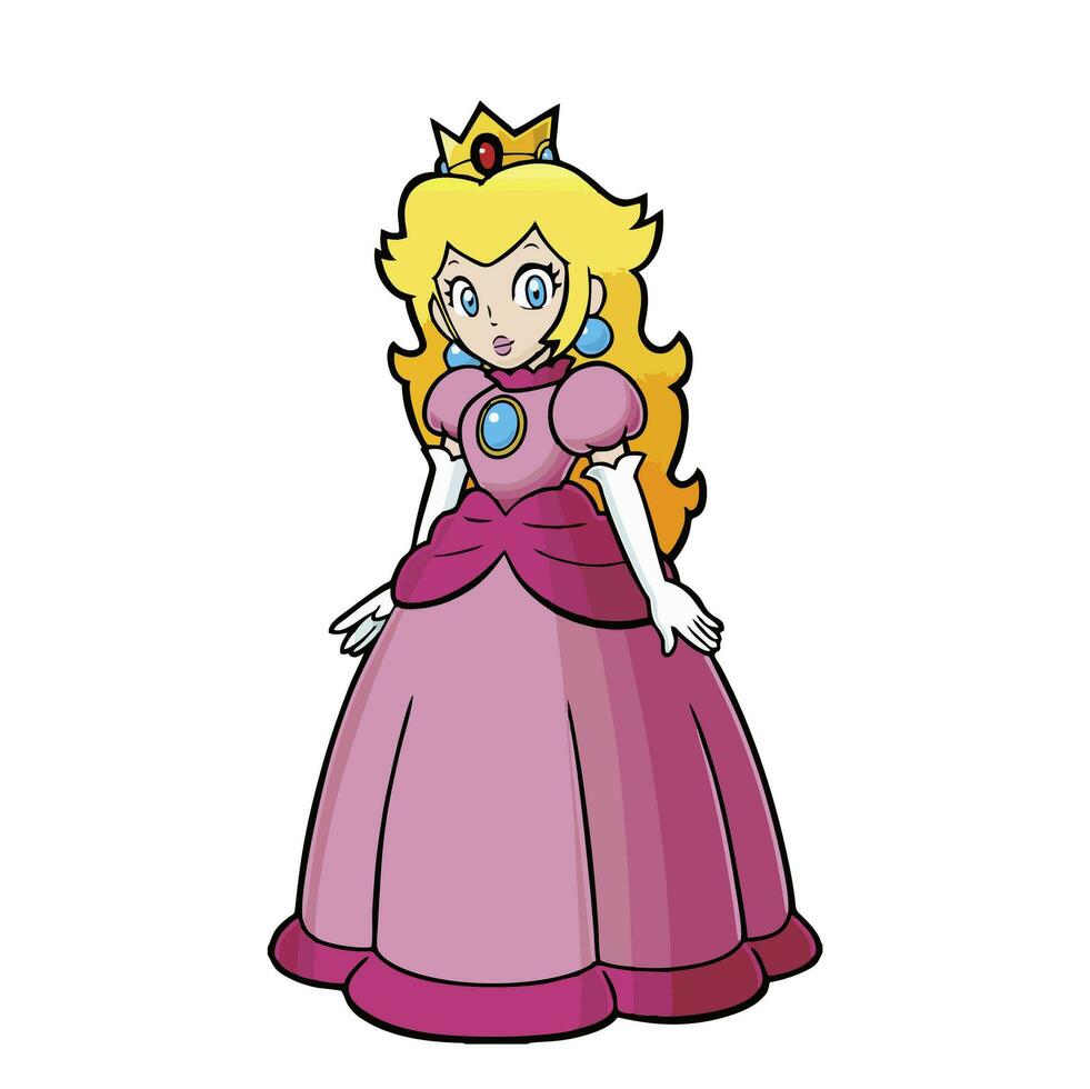 Princess Peach Mario Vector Art, Icons, and Graphics for Free Download