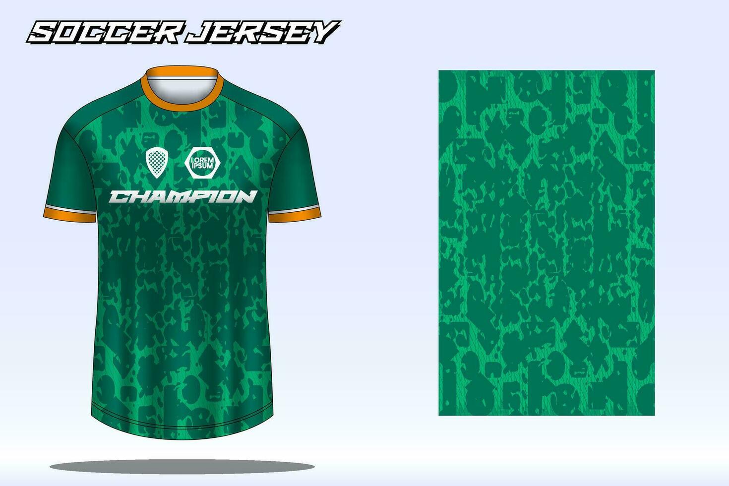 Soccer jersey sport t-shirt design mockup for football club vector