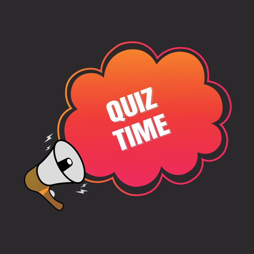 Quiz time announcement speech bubble banner 24804958 Vector Art at Vecteezy