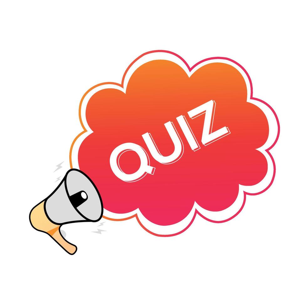 Quiz announcement, speech bubble banner 24804994 Vector Art at Vecteezy