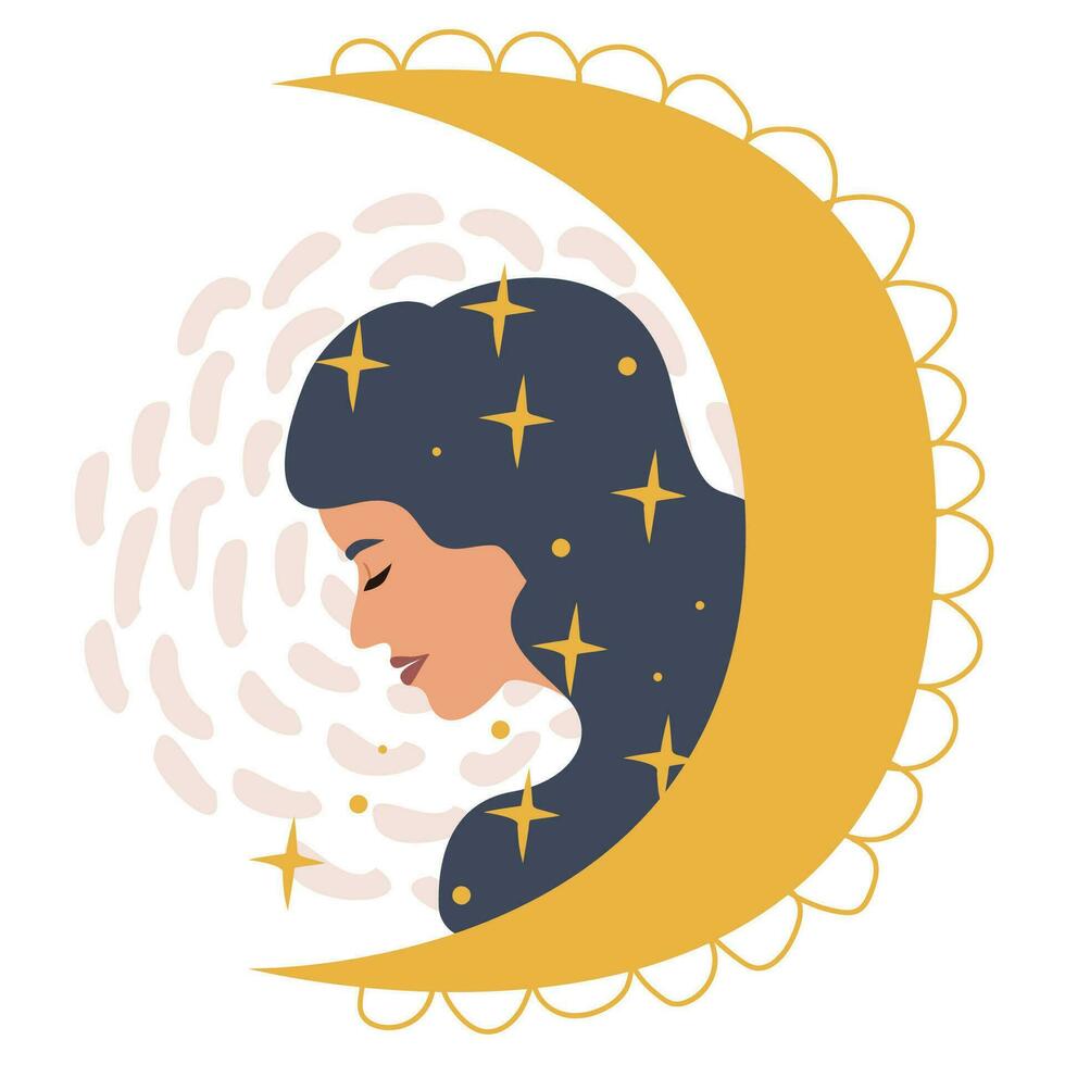 niña y creciente. vector ilustración