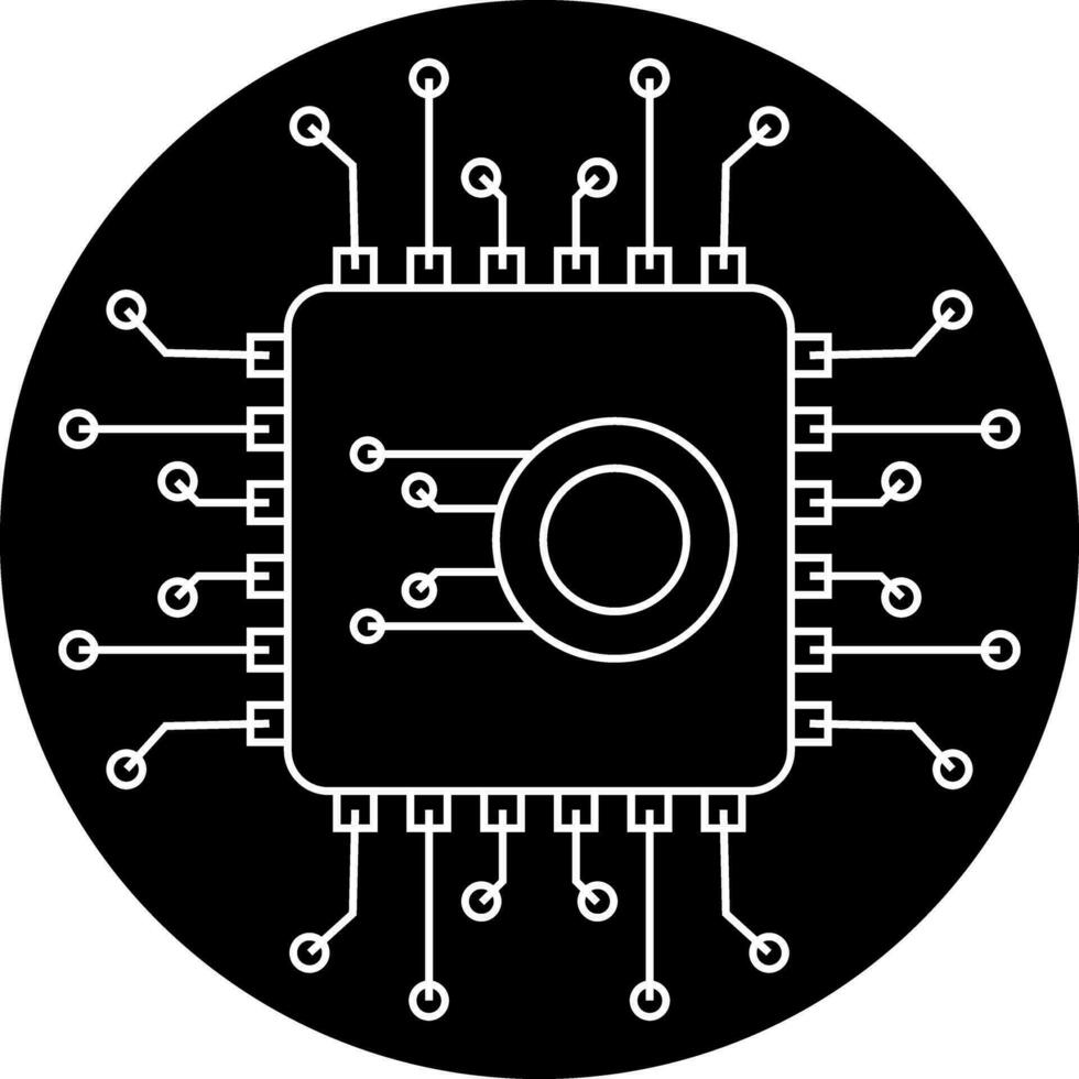 artificial inteligencia glifo icono vector elementos para negocio ai símbolo concepto