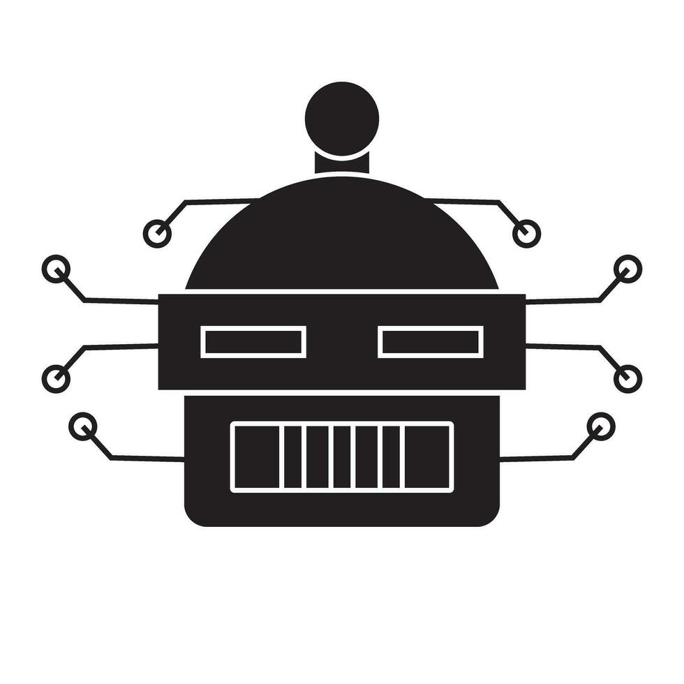 Artificial intelligence Flat icon elements for business ai symbol concept vector