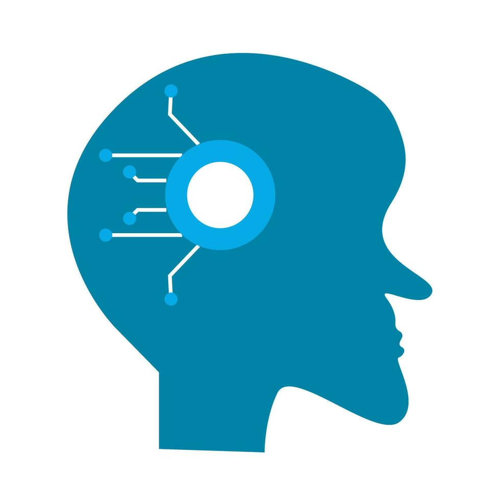 Artificial intelligence flat icon elements for business ai symbol concept vector
