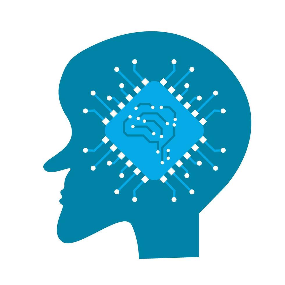 Artificial intelligence flat icon elements for business ai symbol concept vector