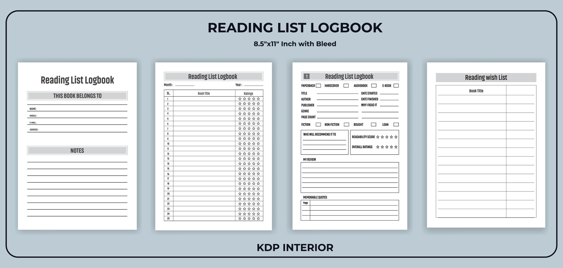 Reading List Log book Template 24805536 Vector Art at Vecteezy Reading List Log book Template 24805536 Vector Art at Vecteezy