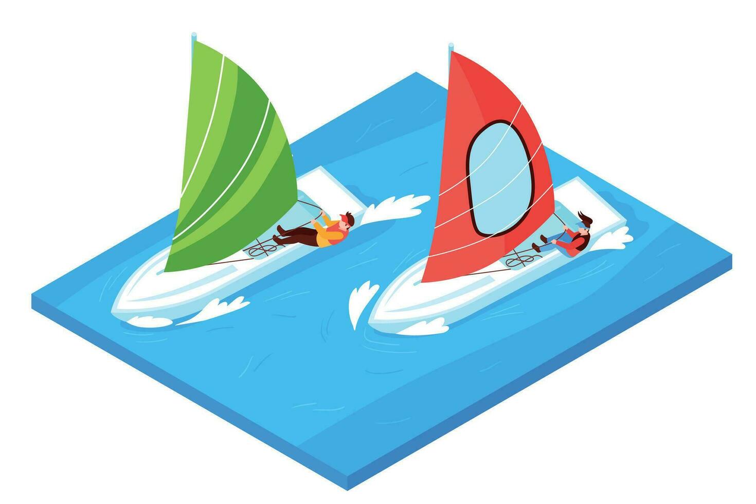 Regatta Isometric Concept vector