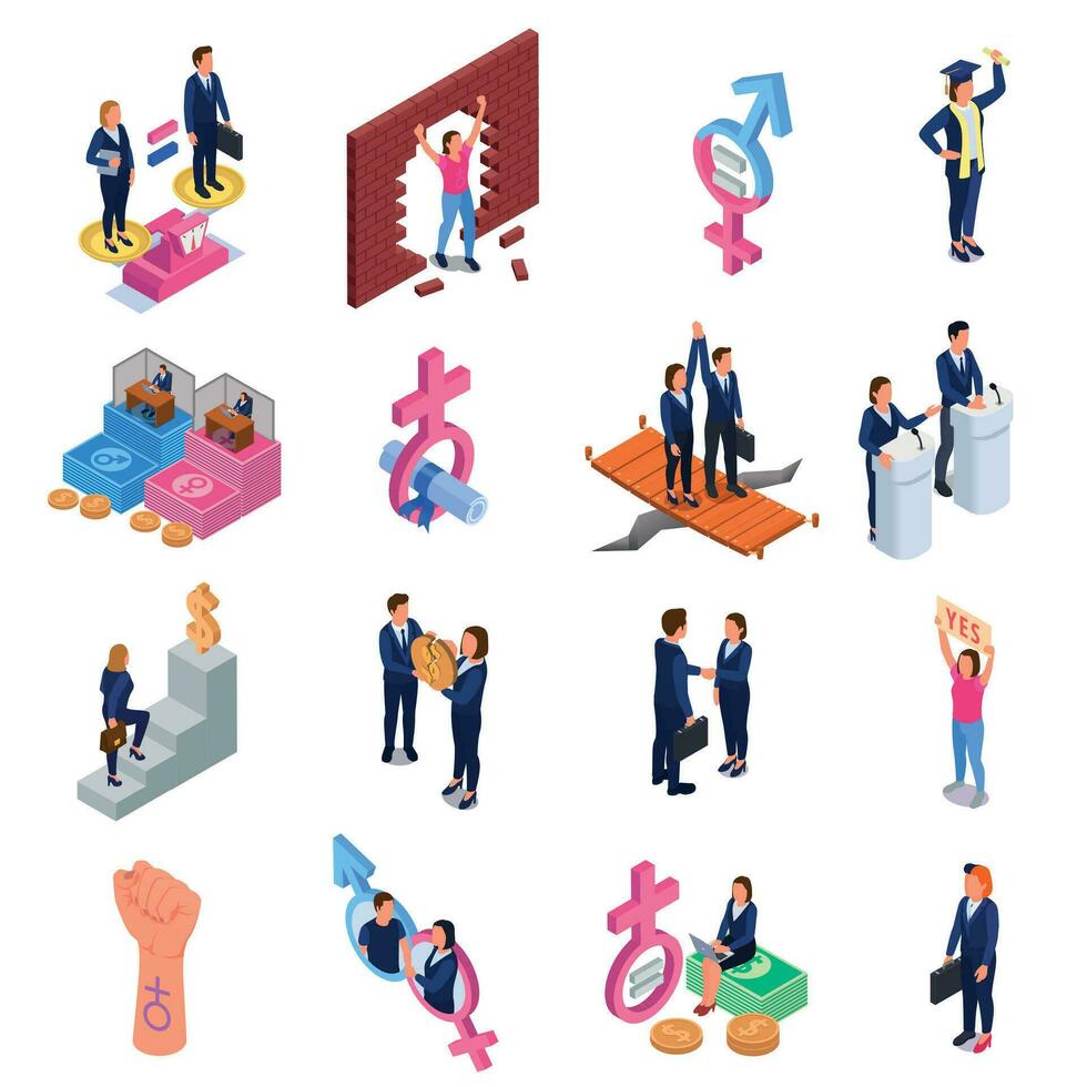 Gender Equality Set vector