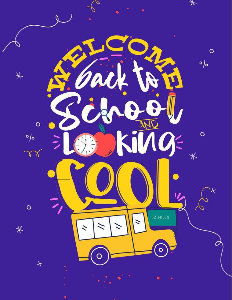 Vector Welcome Back to School