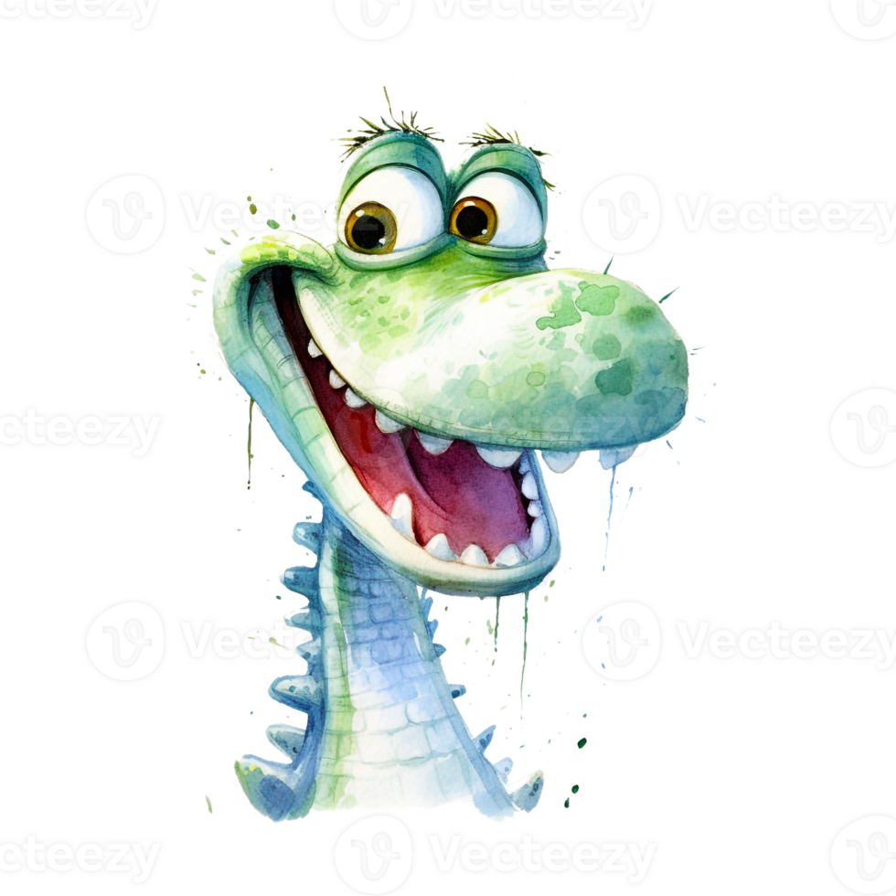 Watercolor Smiling Animals, watercolor splash Funny Animal png