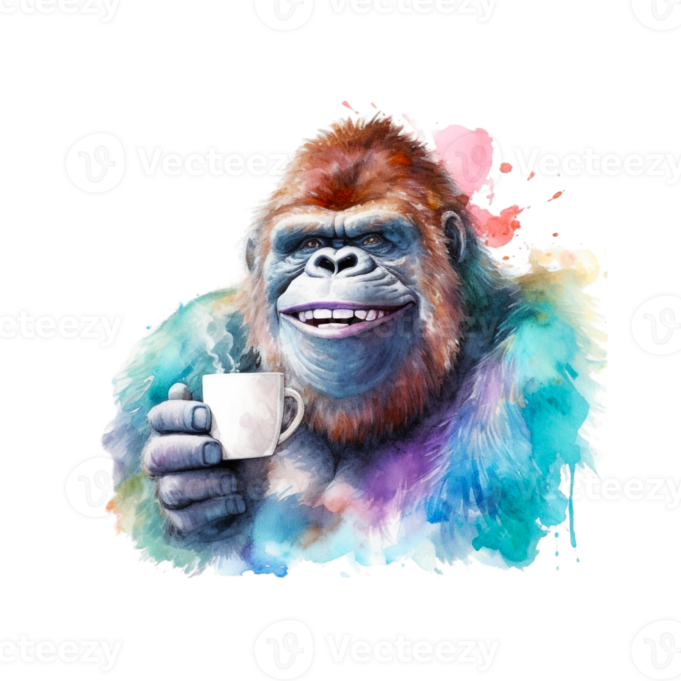 Watercolor Smiling Animals, watercolor splash Funny Animal png