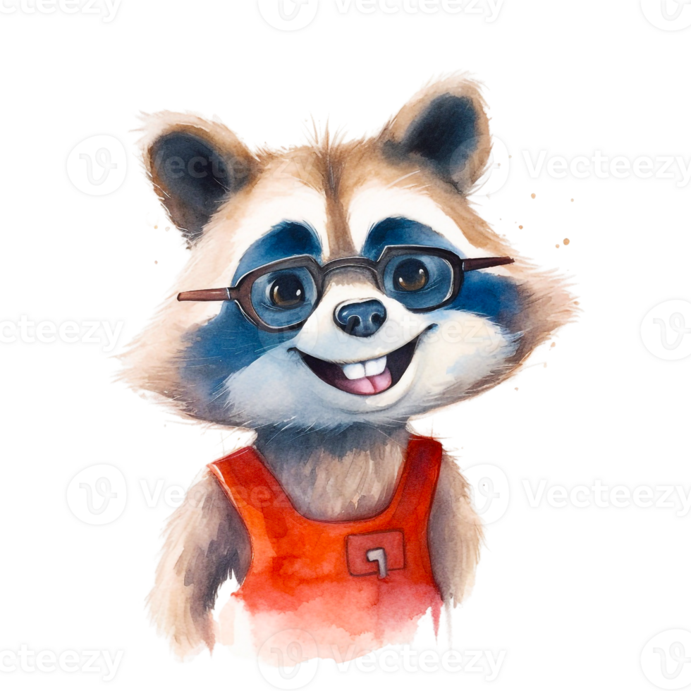 Watercolor Smiling Animals, watercolor splash Funny Animal png