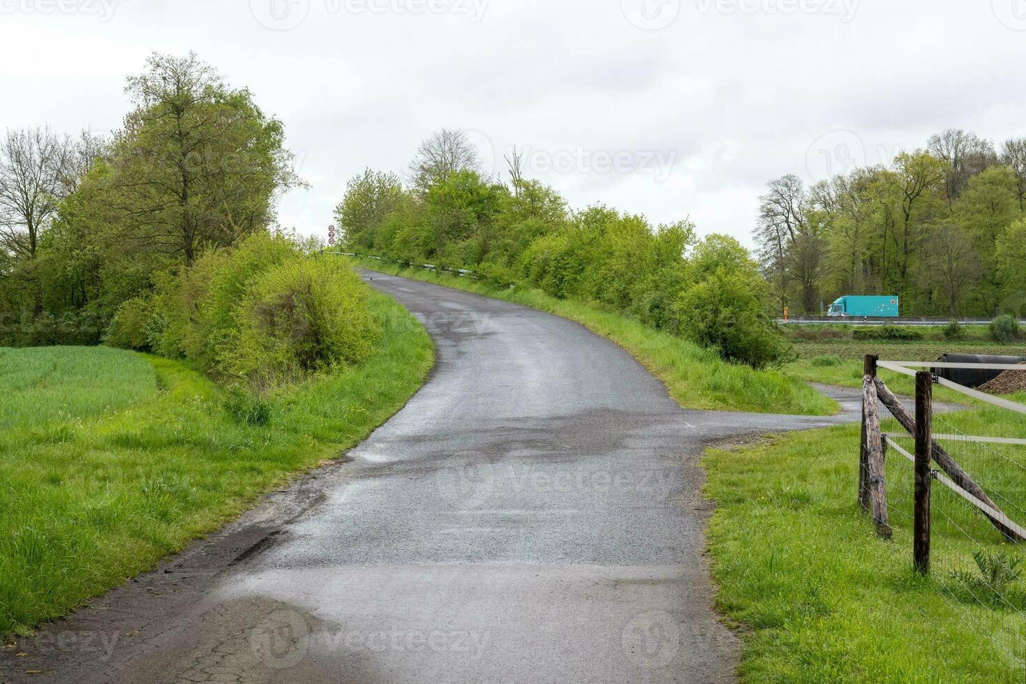 oad in the countryside in the spring photo