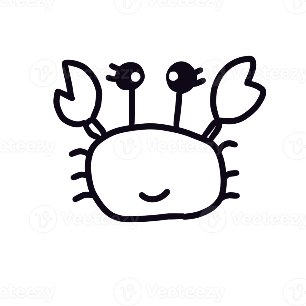crab, sea, line art png