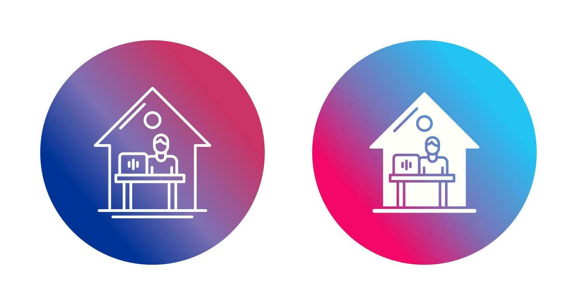 Work At Home Vector Icon