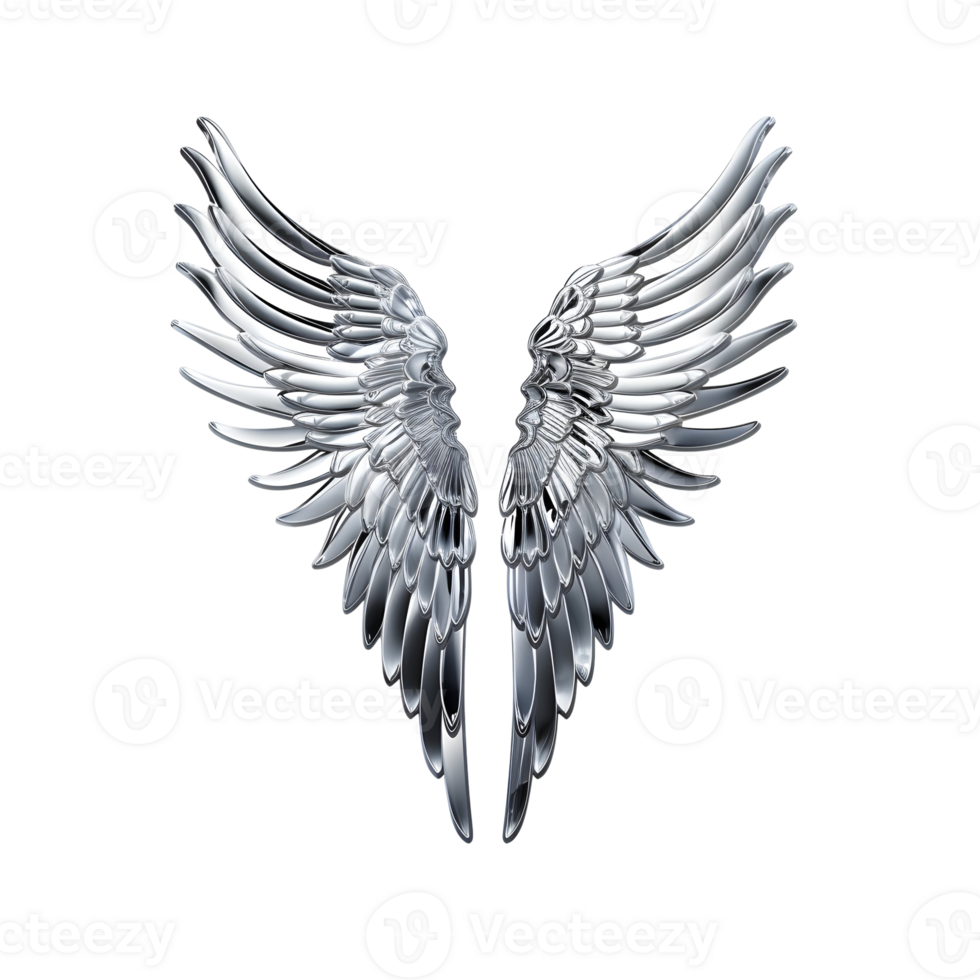 Angel wings isolated on transparent background. png