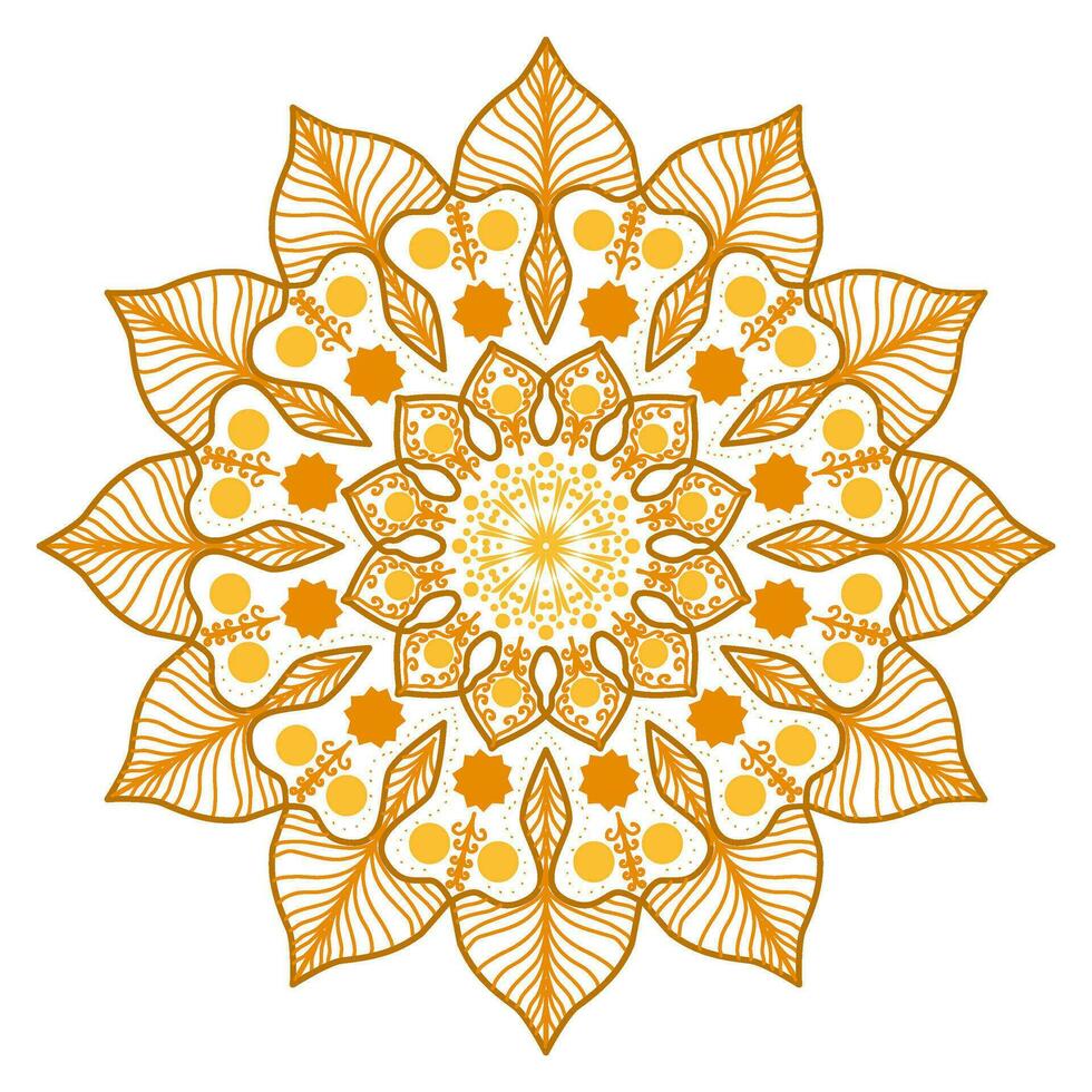 mandala islamic pattern eid decoration illustration vector