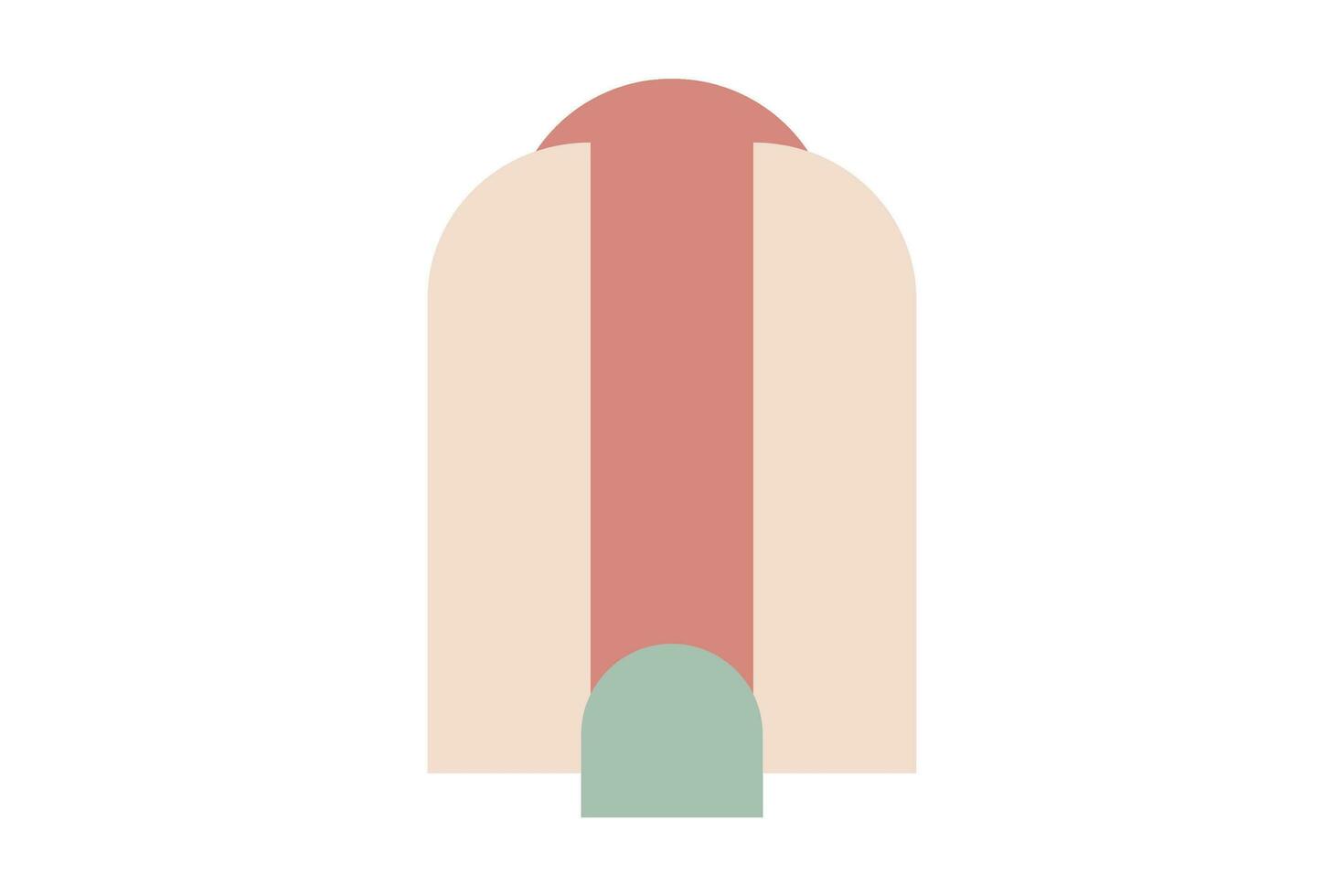 arch arc boho minimal backdrop background illustration vector