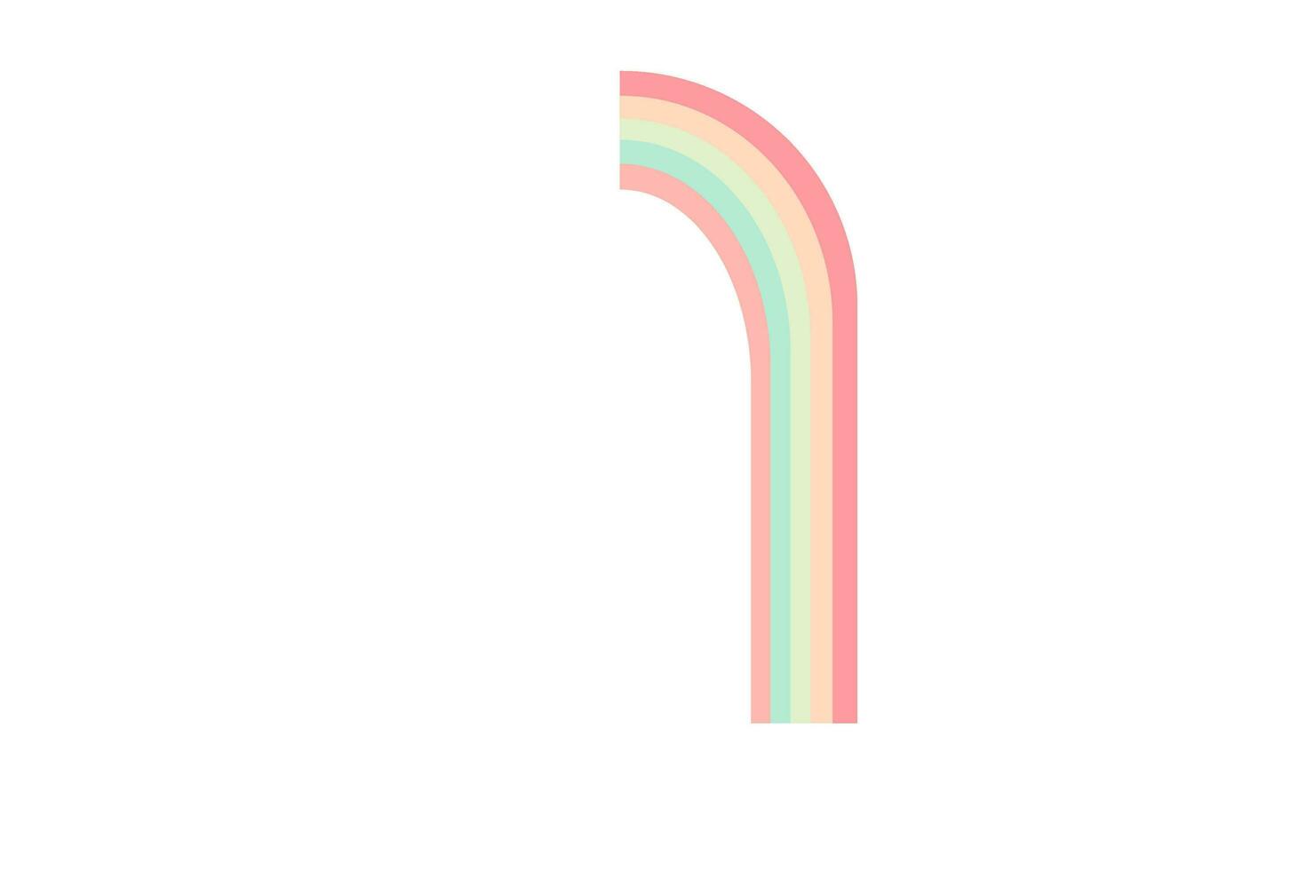 rainbow pastel vector illustration