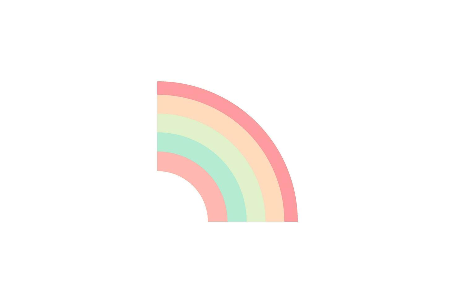 rainbow pastel vector illustration