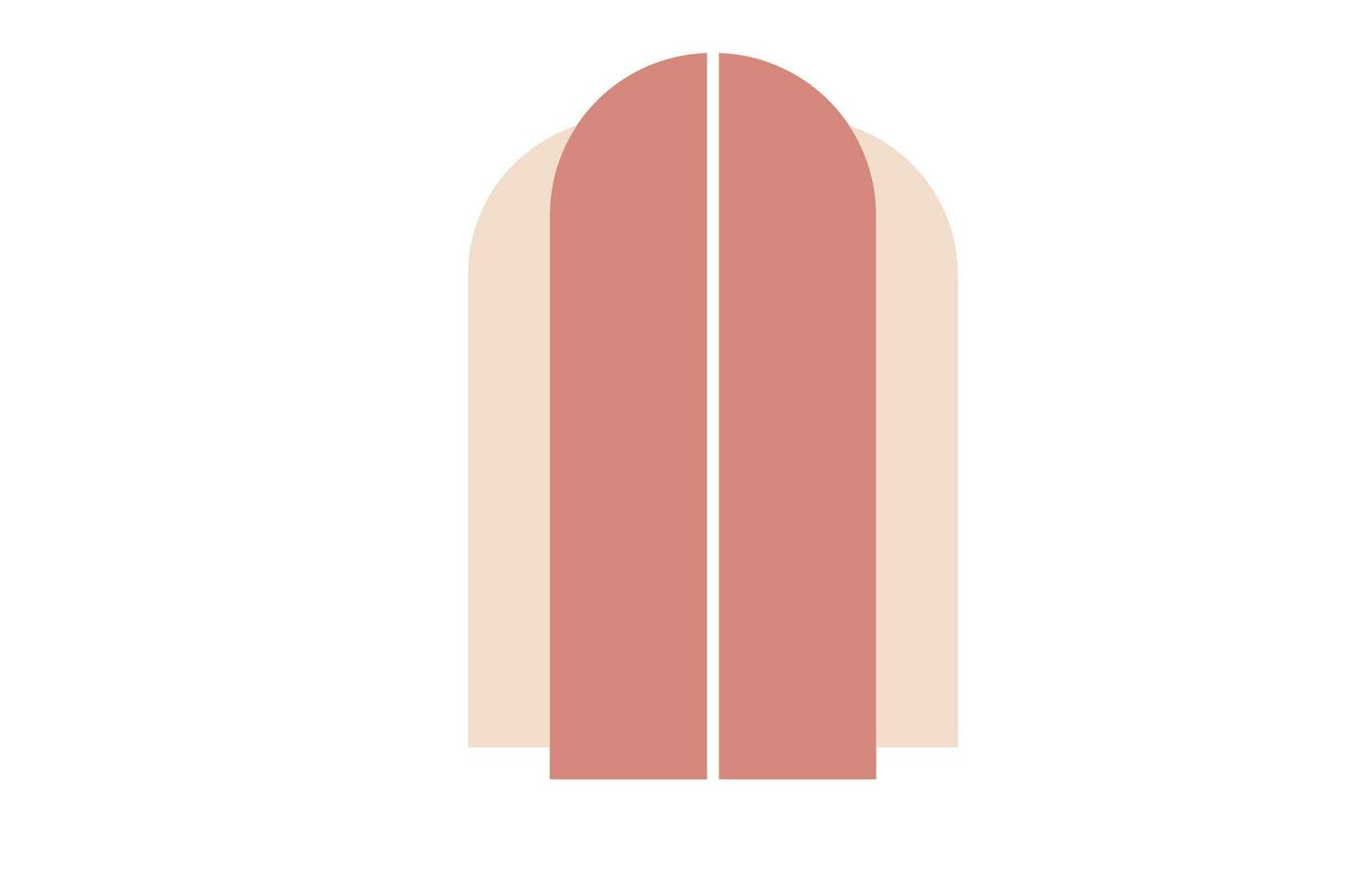 arch arc boho minimal backdrop background illustration vector