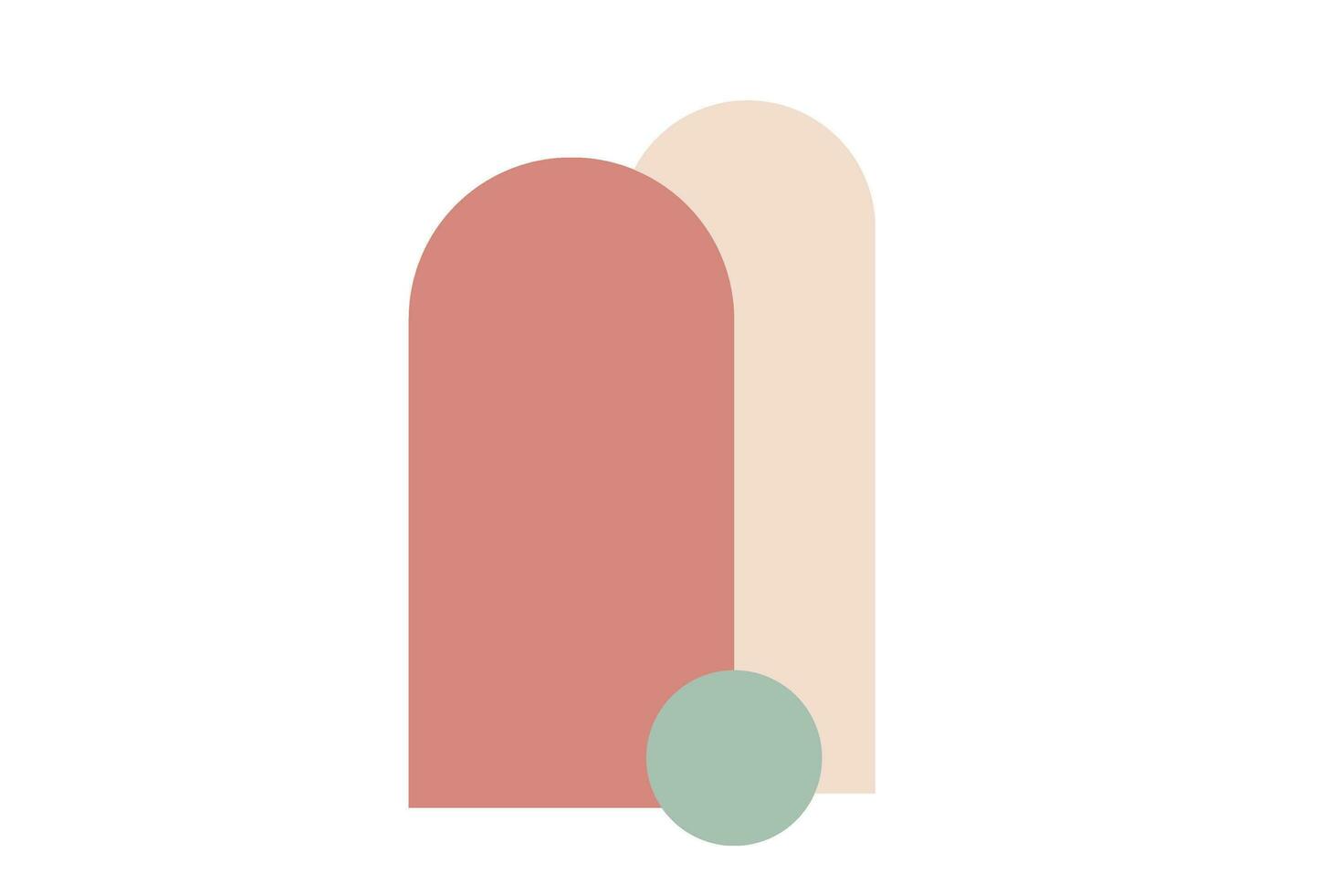arch arc boho minimal backdrop background illustration vector