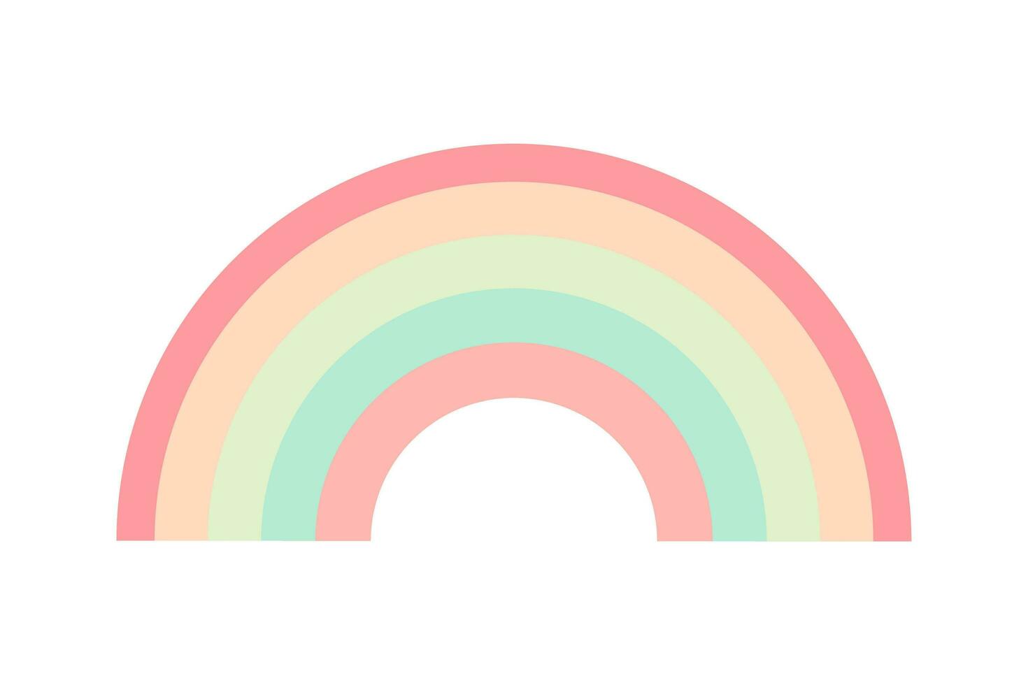 rainbow pastel vector illustration