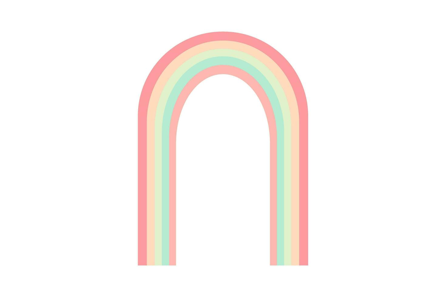 rainbow pastel vector illustration